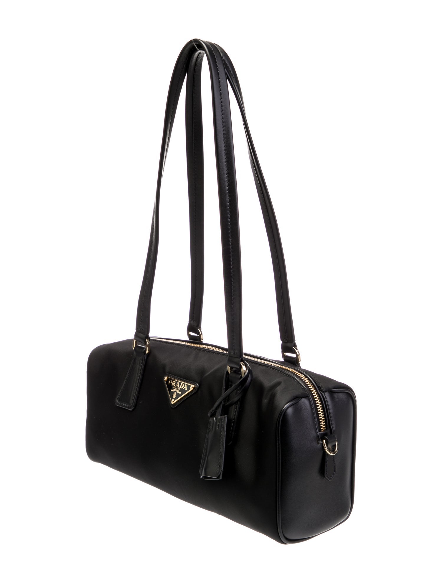 Prada Enameled Metal Triangle Re-Nylon Medium 2024