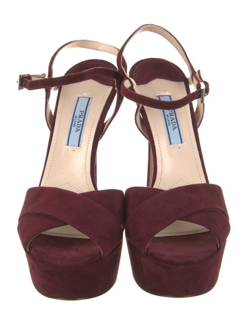 Prada Suede Cutout Accent Sandals