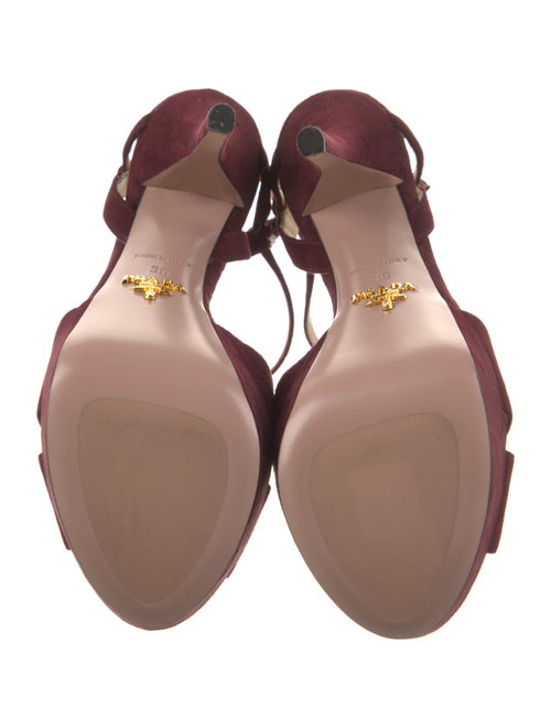 Prada Suede Cutout Accent Sandals