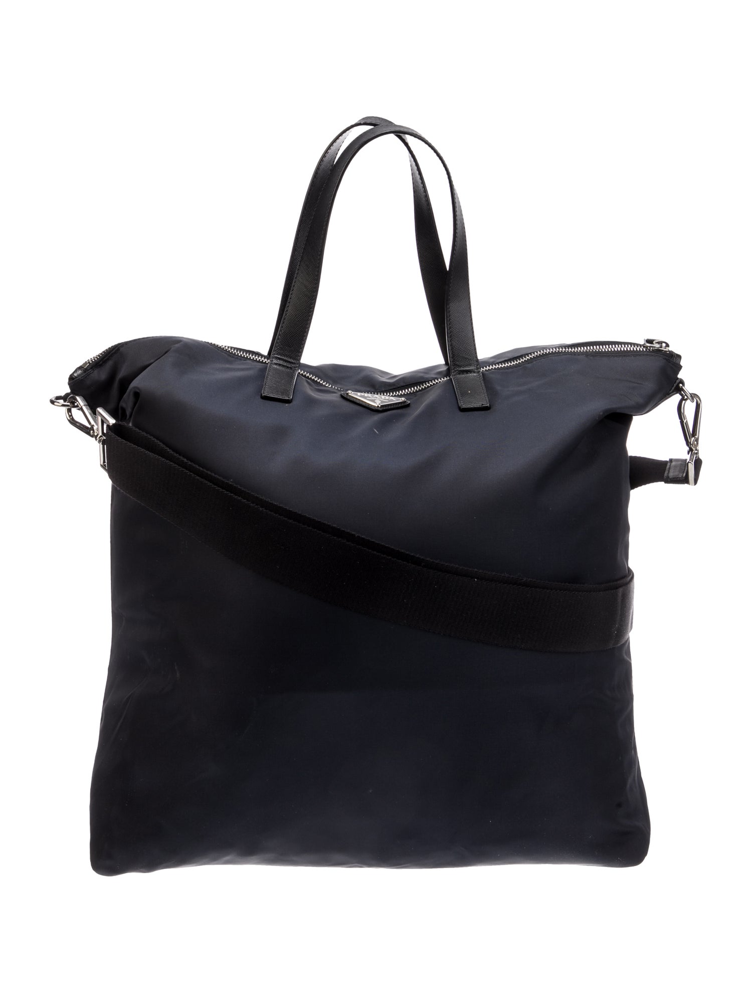 Prada Enameled Metal Triangle Belt Bag