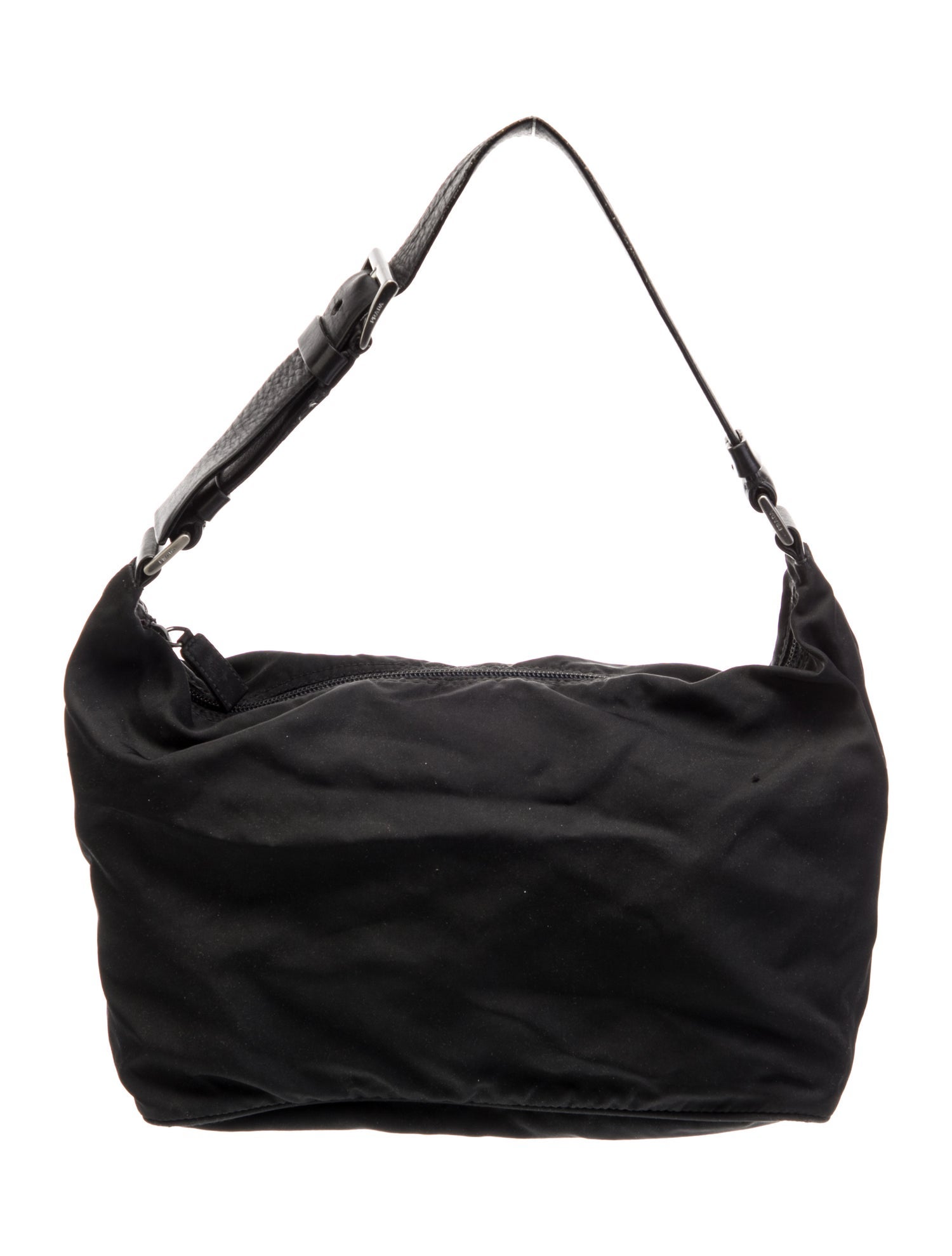 Prada Enameled Metal Triangle Shoulder Bag