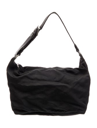 Prada Enameled Metal Triangle Shoulder Bag