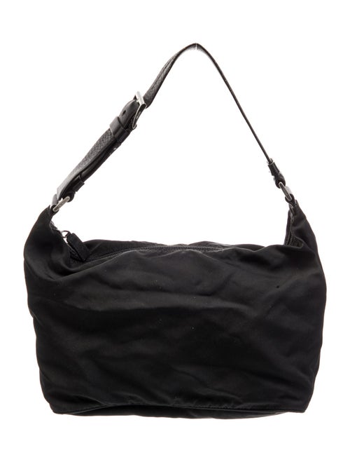 Prada Enameled Metal Triangle Shoulder Bag