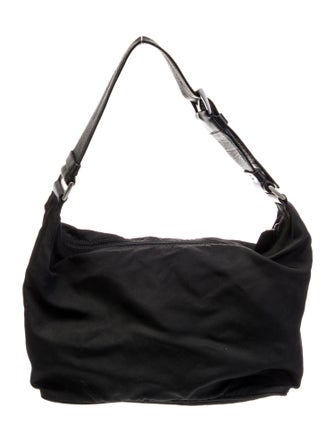 Prada Enameled Metal Triangle Shoulder Bag