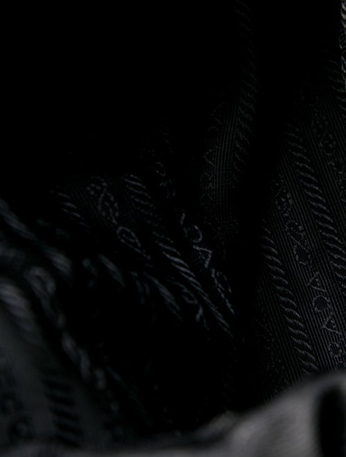 Prada Enameled Metal Triangle Shoulder Bag