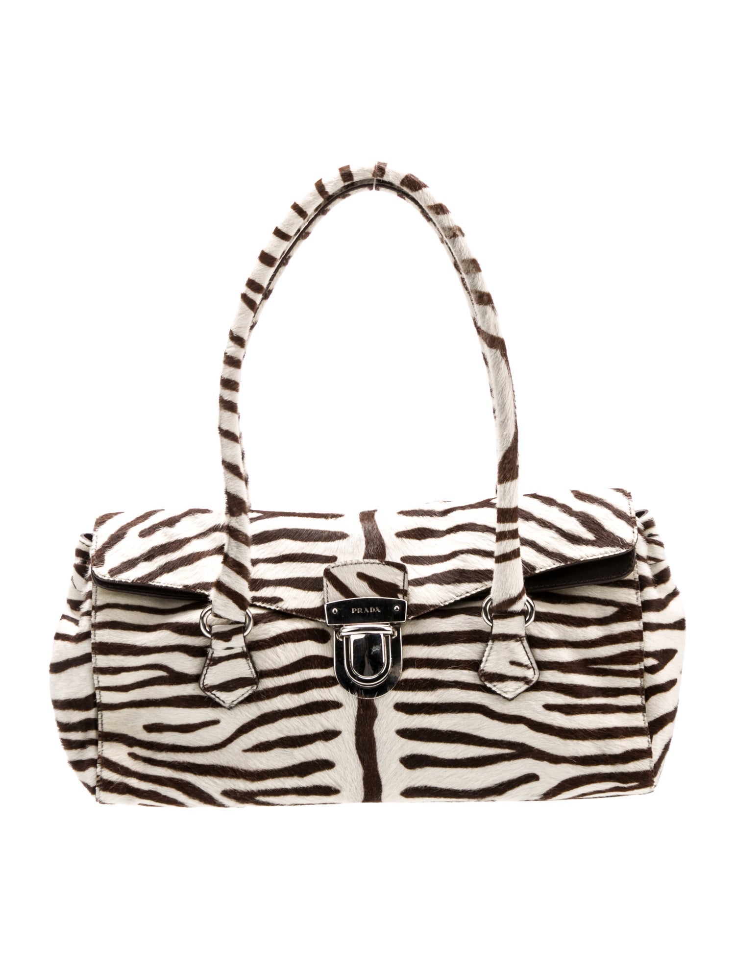 Prada Enameled Metal Triangle Easy Vintage