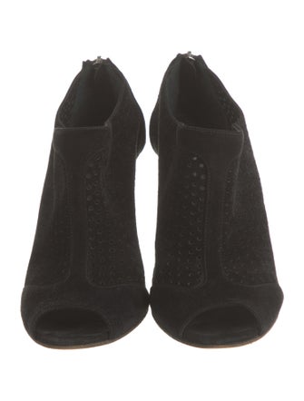 Prada Suede Lasercut Accents Pumps