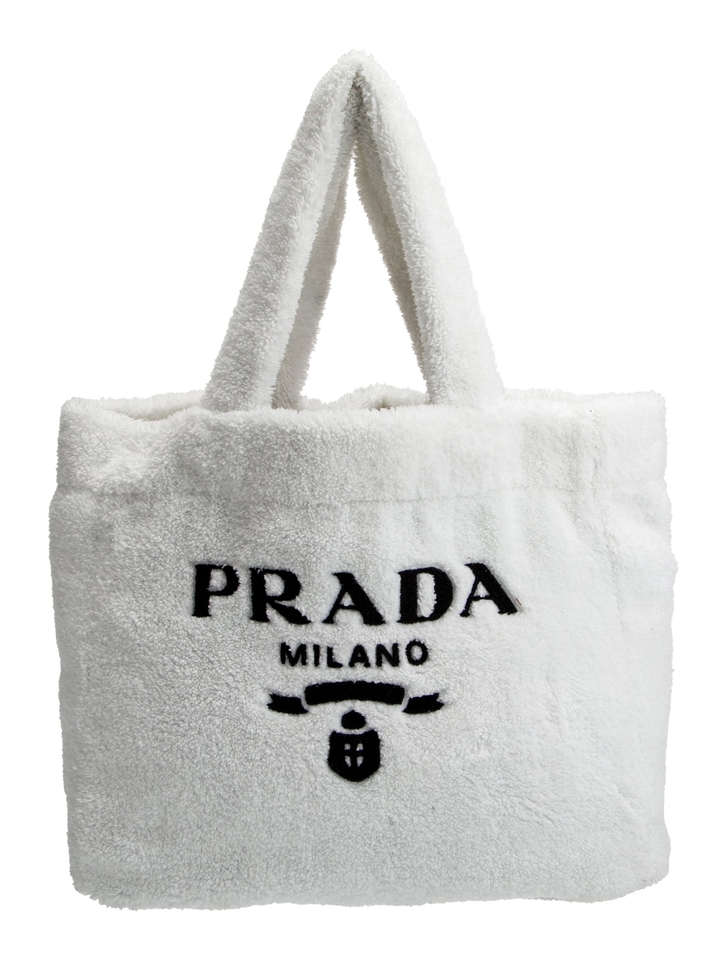 Prada Enameled Metal Triangle Tote