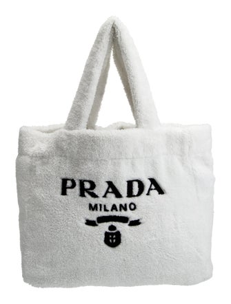 Prada Enameled Metal Triangle Tote