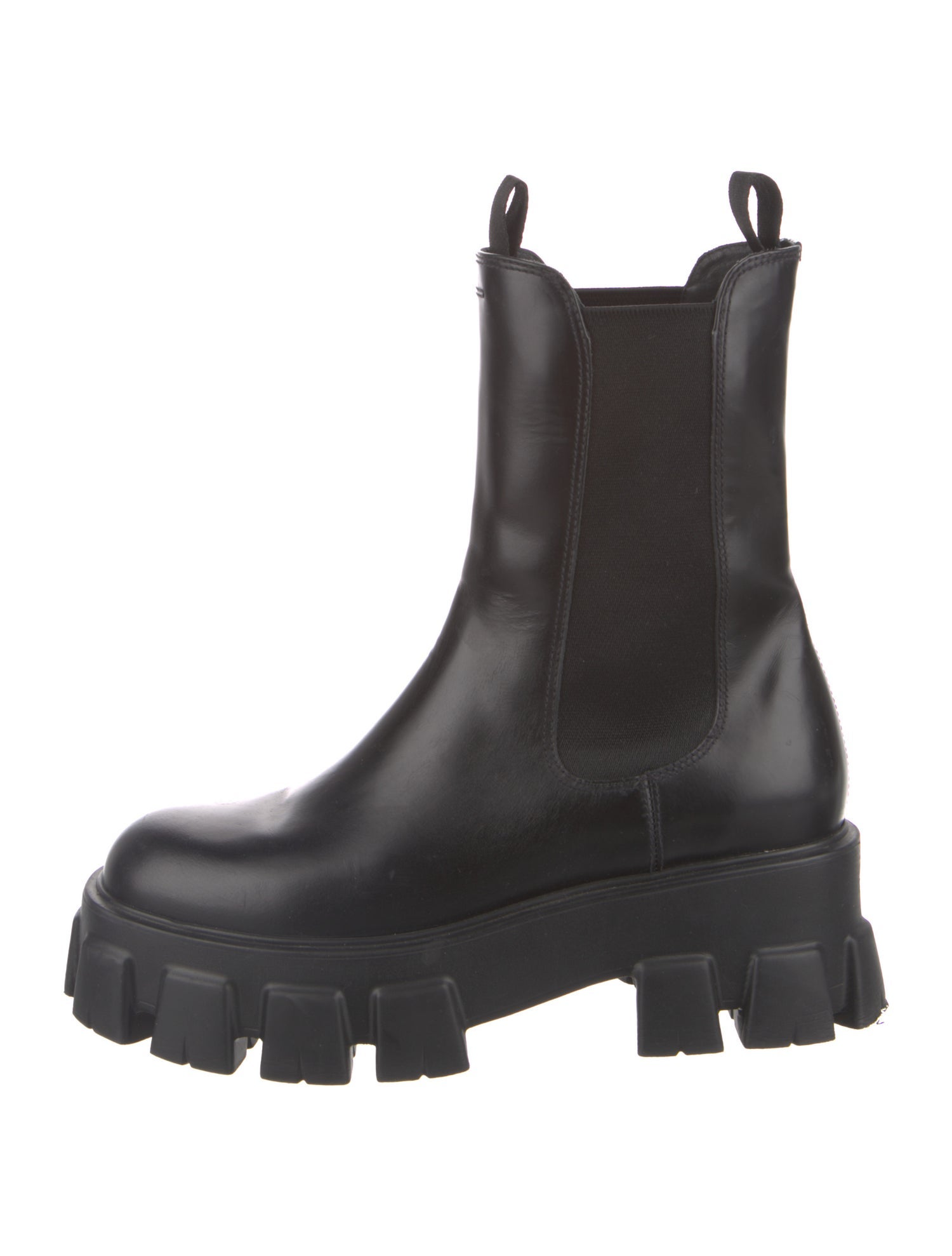 Prada Leather Chelsea Boots