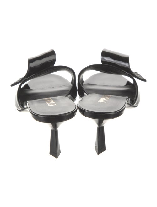 Prada Patent Leather Studded Accents Slides