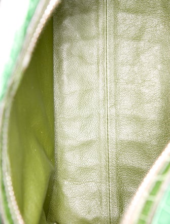 Prada Enameled Metal Triangle Bauletto