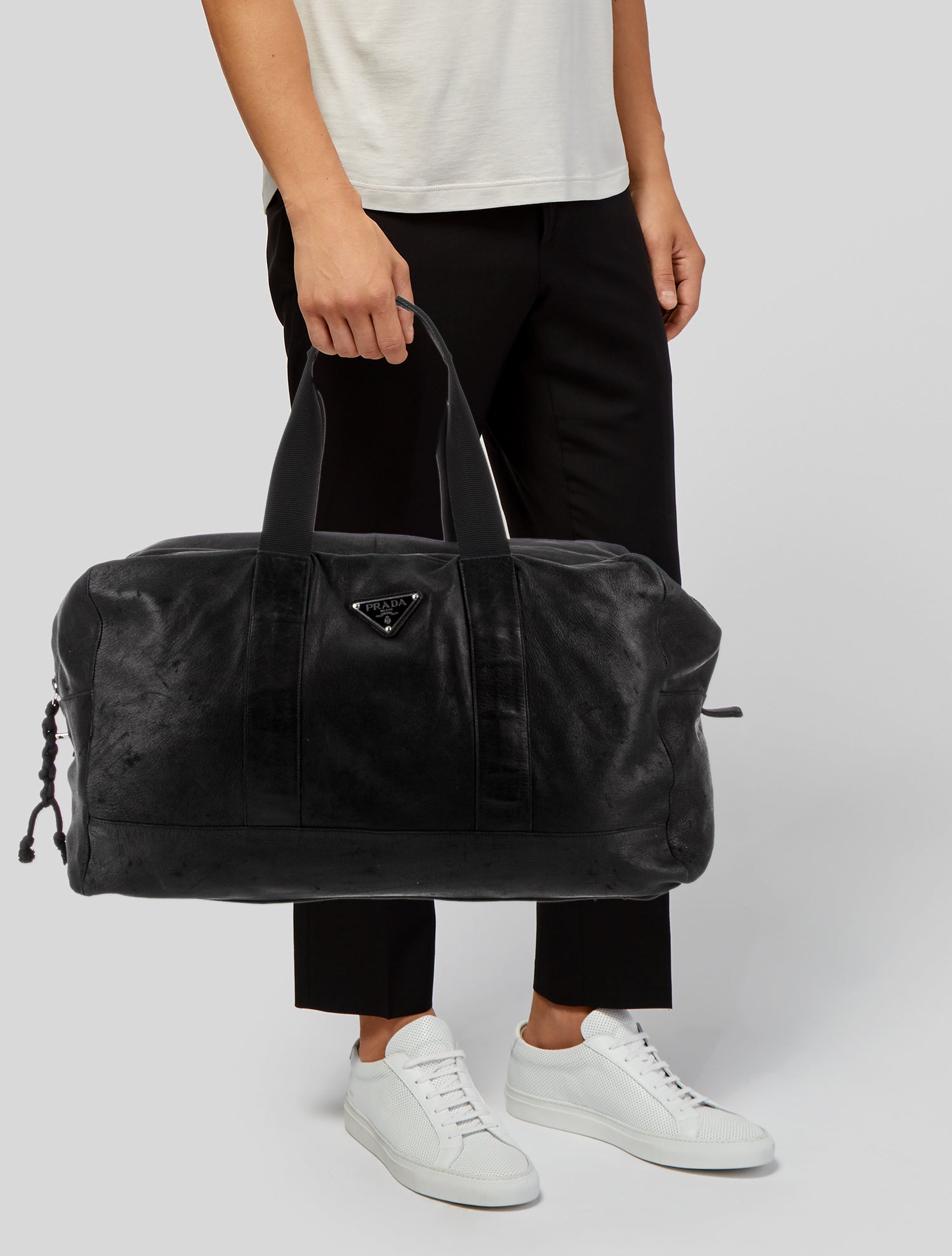 Prada Enameled Metal Triangle Antic Vintage