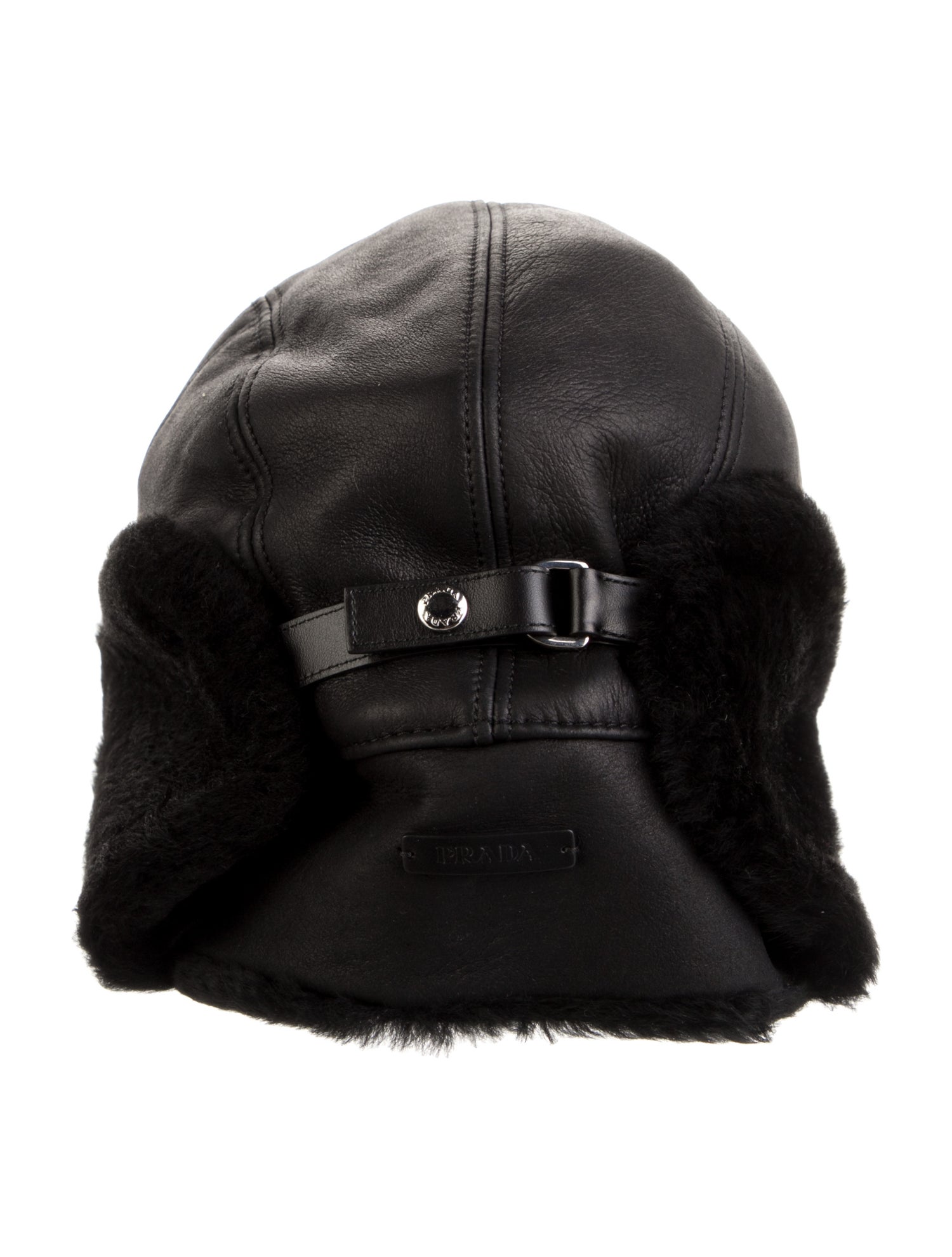 Prada Leather Fur Hat