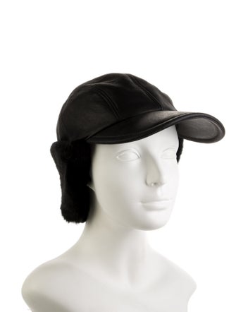 Prada Leather Fur Hat
