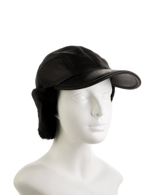 Prada Leather Fur Hat