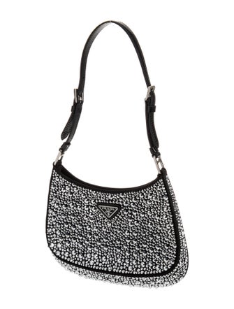 Prada Enameled Metal Triangle Cleo