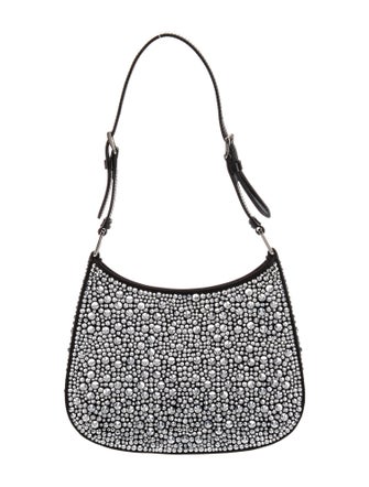 Prada Enameled Metal Triangle Cleo