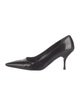 Prada Patent Leather Leather Trim Embellishment Pumps