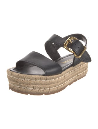 Prada Leather Espadrilles