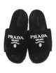 Prada Velvet Printed Slides