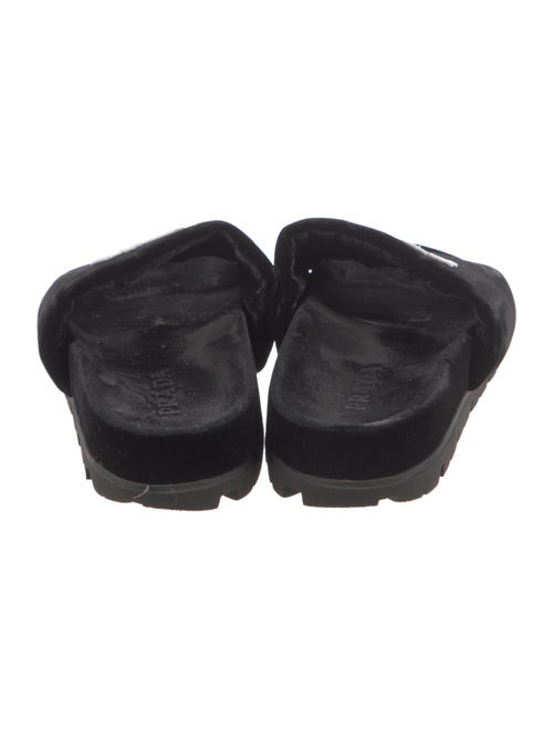Prada Velvet Printed Slides
