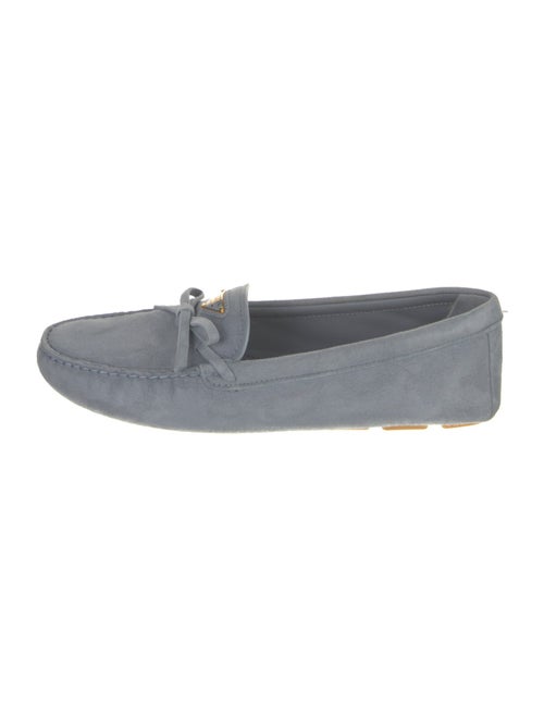 Prada Suede Bow Accents Loafers