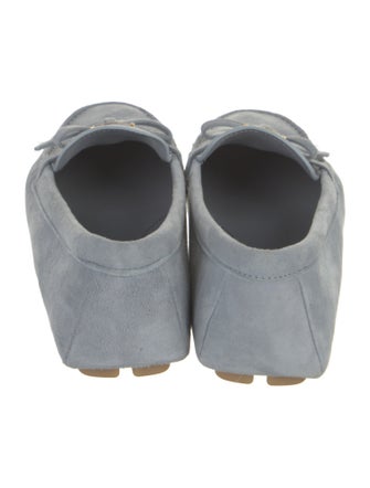 Prada Suede Bow Accents Loafers