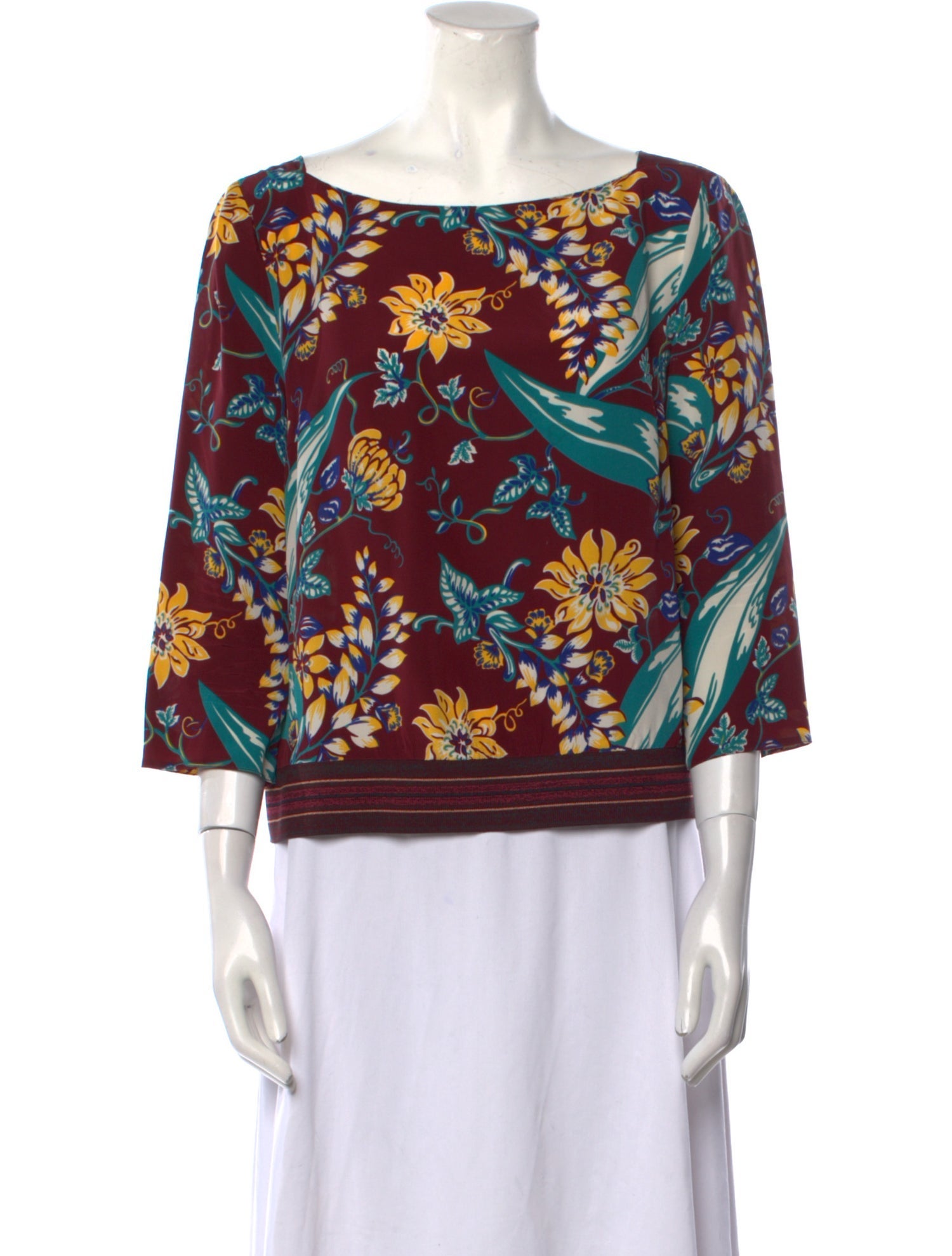 Prada 2014 Floral Print Blouse