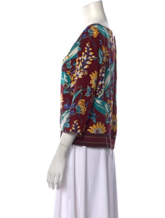 Prada 2014 Floral Print Blouse