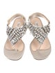 Prada Satin Crystal Embellishments Sandals