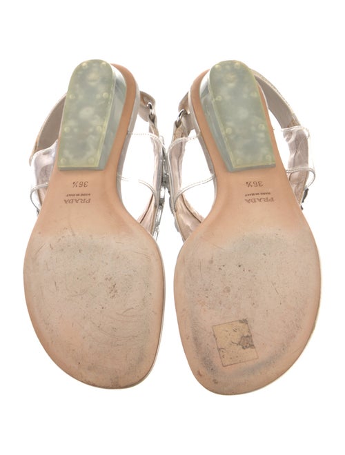 Prada Satin Crystal Embellishments Sandals