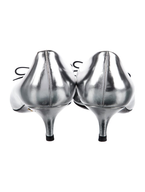 Prada Patent Leather Bow Accents Pumps