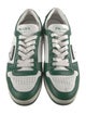 Prada Enameled Metal Triangle Leather Sneakers