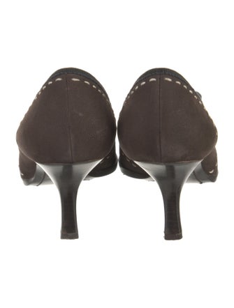 Prada Suede Bow Accents Pumps