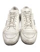 Prada Enameled Metal Triangle Leather Sneakers