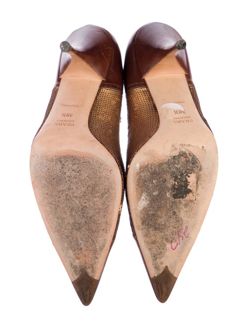 Prada Spectator Gold Sequin Sequins Pumps