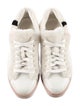 Prada Leather Faux Fur Trim Sneakers
