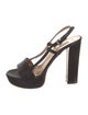 Prada Satin Slingback Sandals