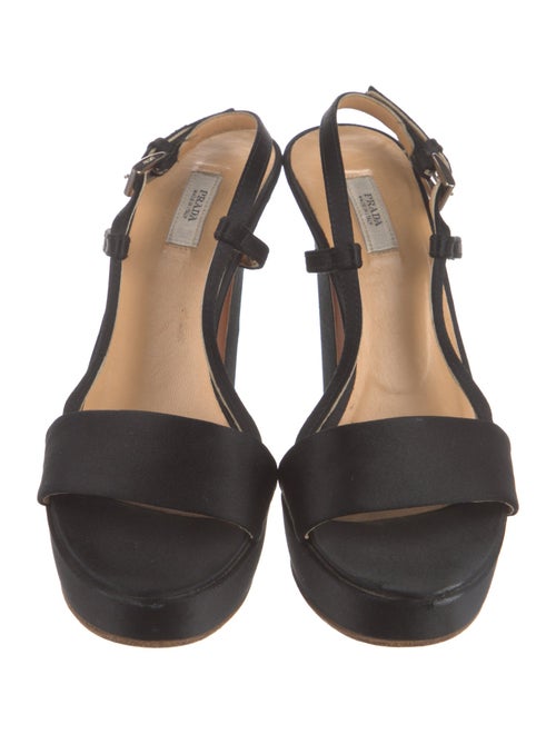 Prada Satin Slingback Sandals