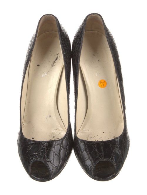 Prada Embossed Leather Pumps