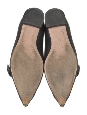 Prada Leather Bow Accents Flats