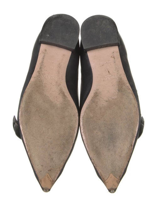 Prada Leather Bow Accents Flats