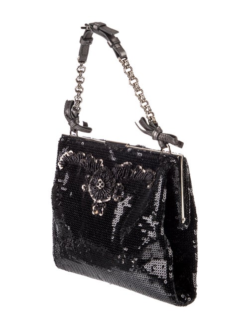 Prada Enameled Metal Triangle Evening Bag