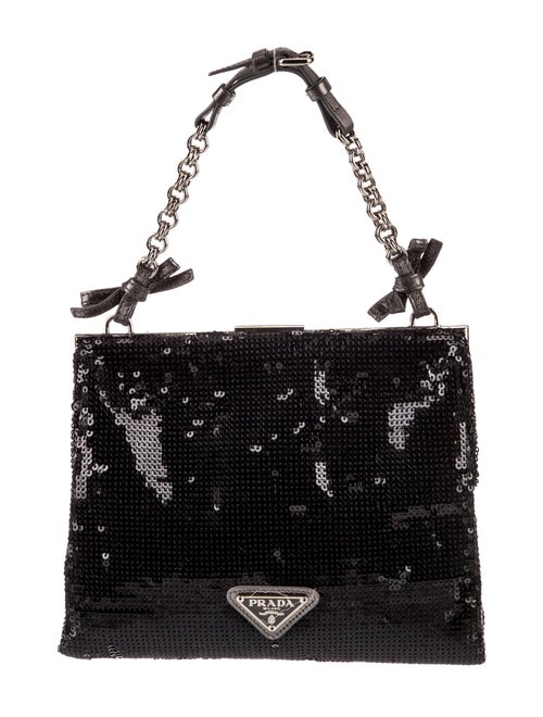 Prada Enameled Metal Triangle Evening Bag