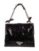 Prada Enameled Metal Triangle Evening Bag