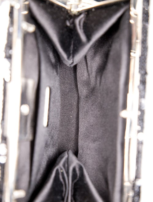 Prada Enameled Metal Triangle Evening Bag