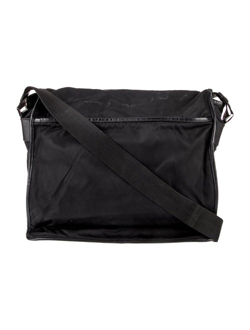 Prada Enameled Metal Triangle Messenger Bag