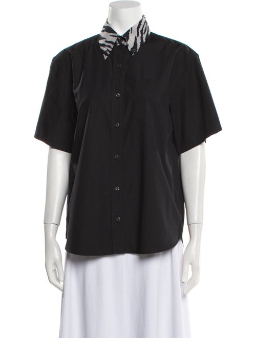Prada 2018 Short Sleeve Button-Up Top