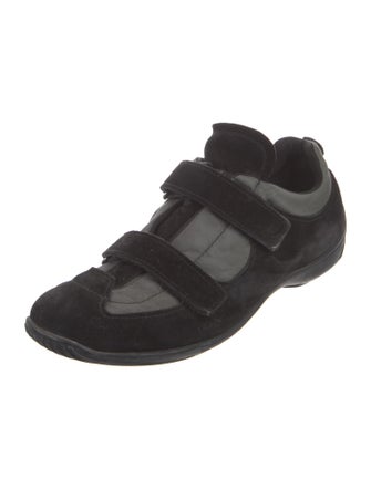 Prada Suede Colorblock Pattern Sneakers